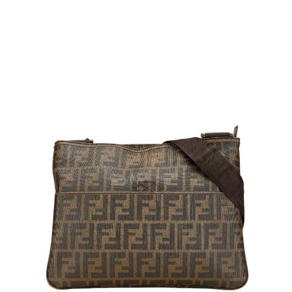 Fendi Zucca Shoulder Bag Khaki